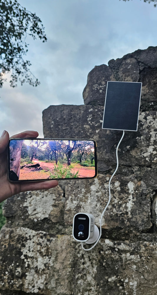 كاميرا طاقة شمسية  تمشي بلا تريسيتي بلا ويفي